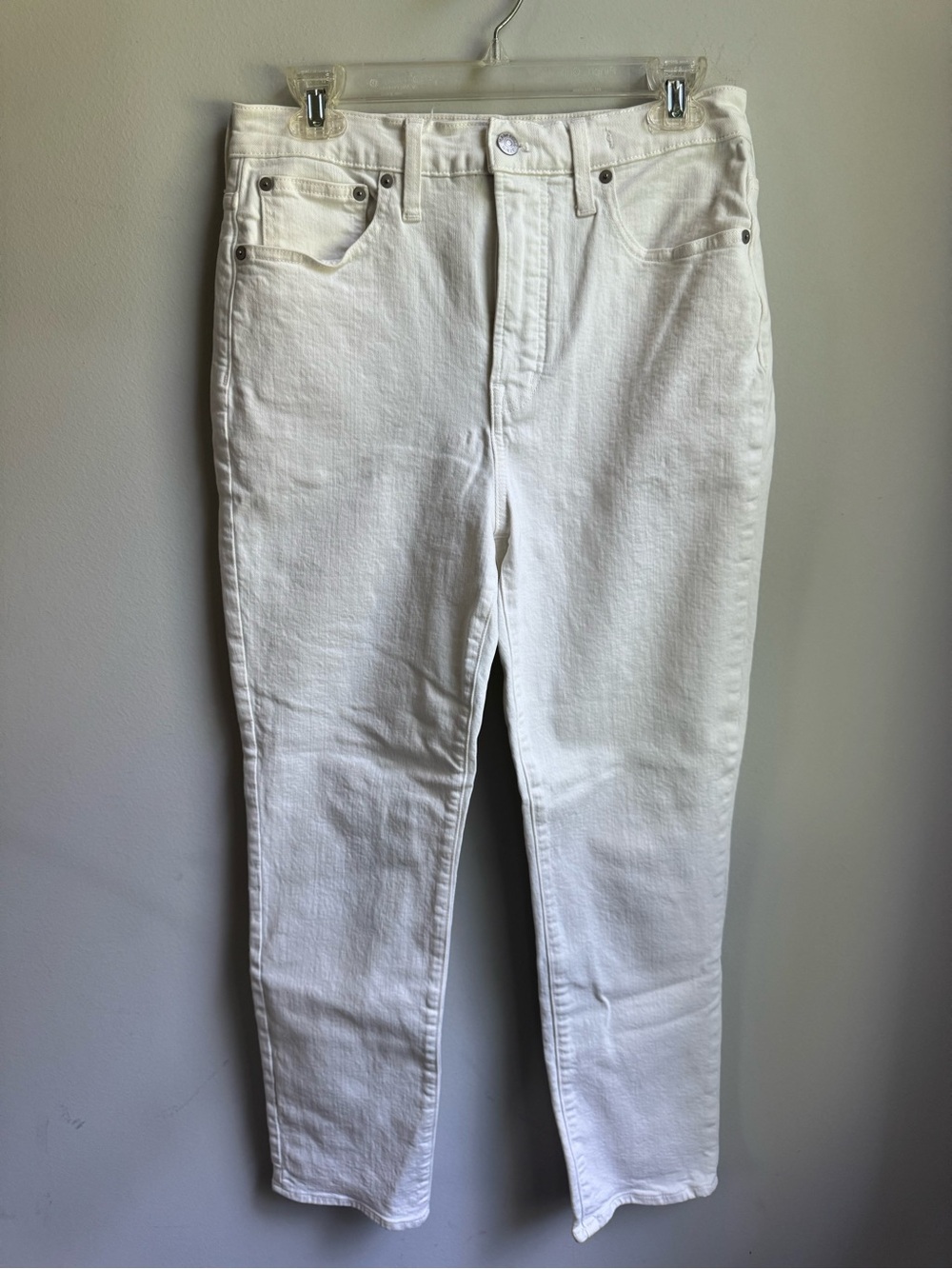 Madewell High-Rise Straight Jeans in White